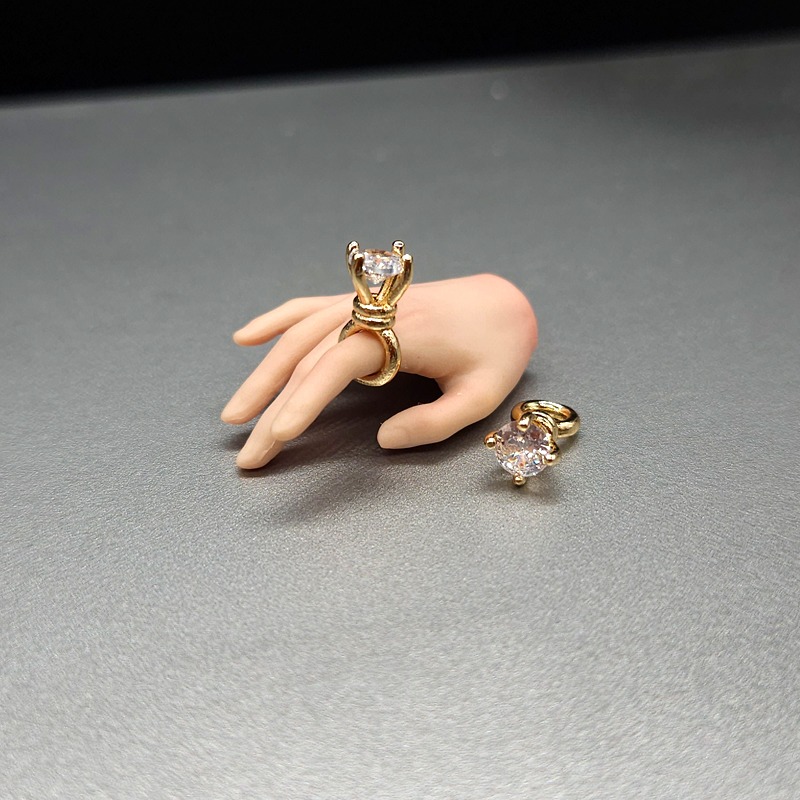 Body Jewelry Real Diamonds - 1/3 Ölçekli Mini Takı Elmas Yüzük