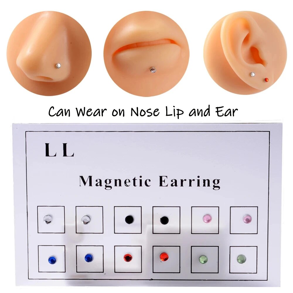 Body Jewelry Lip Ring - 12 adet/kart sahte dolandırıcı olmayan deldi