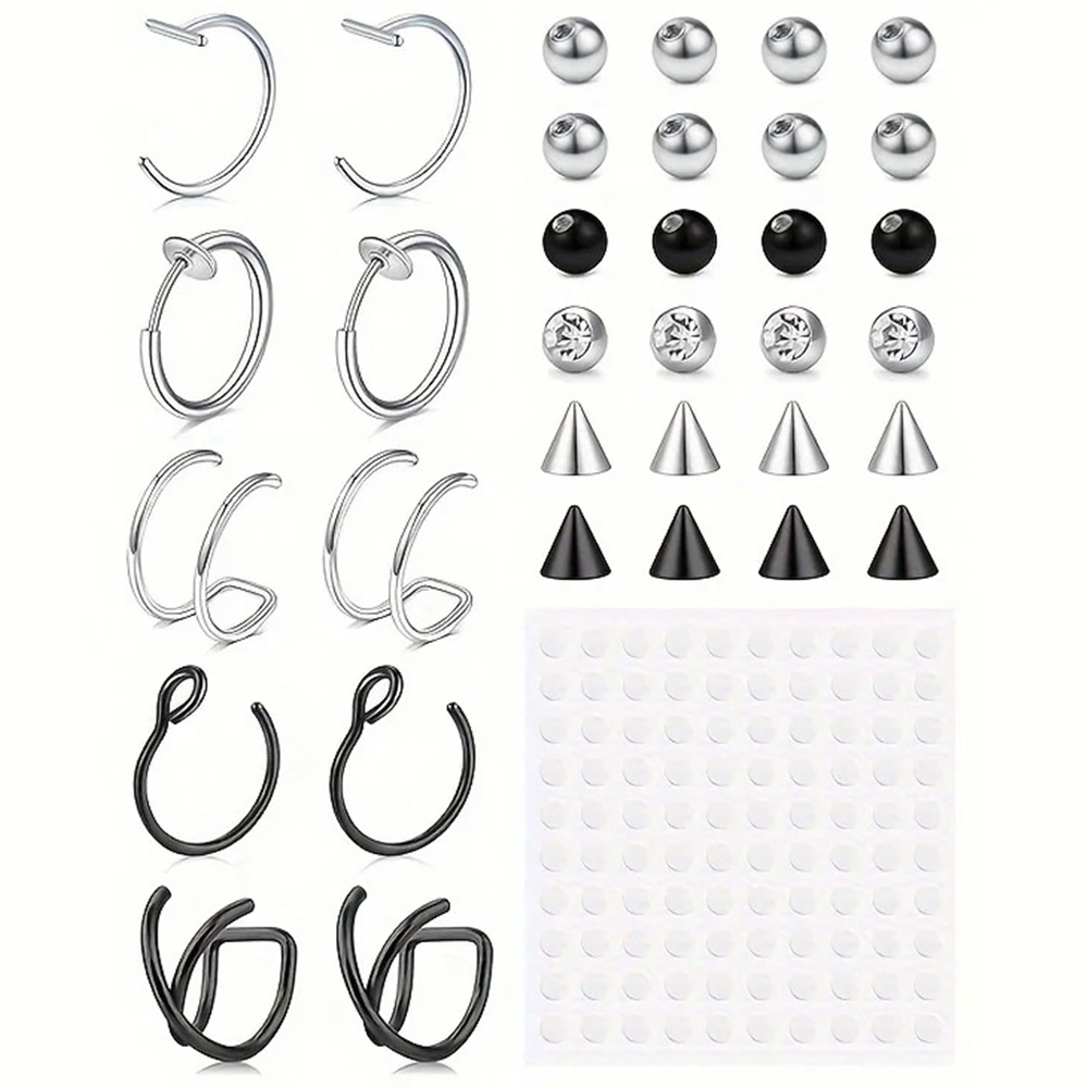Body Jewelry Lip Ring - Sahte Piercingler Sahte Dudak Halkası Sahte