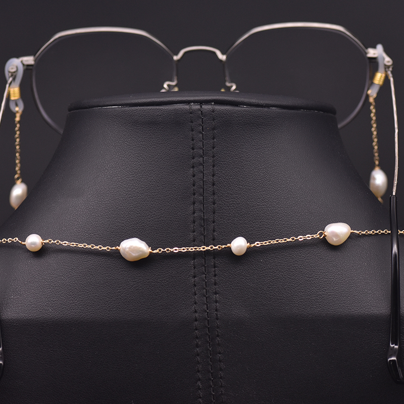 Body Jewelry Charms - GLSEEVO Doğal Barok Inci Gözlük Zincir