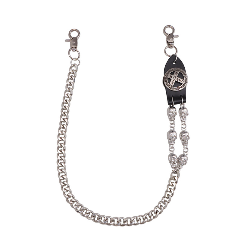Body Jewelry Charms - Çok Katmanlı Pantolon Zinciri Deri Haç