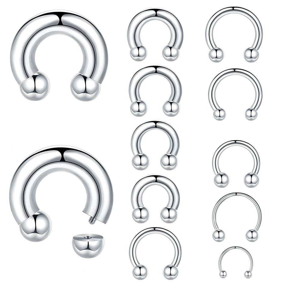 Body Jewelry Gauges - 1 adet 18G-00G büyük Ölçülü Paslanmaz