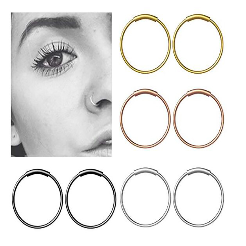 Body Jewelry Lip Ring - 3 adet/grup 316L Cerrahi Çelik Dikişsiz