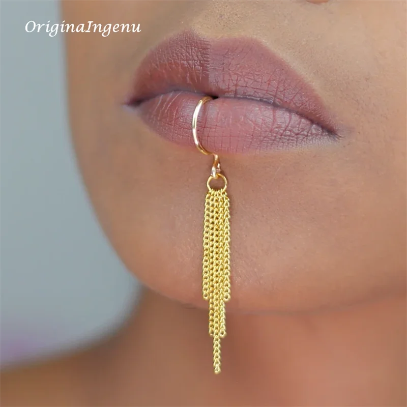 14 K Altın Dolgulu Zincir Duda - Body Jewelry Lip Ring incelemesi ve fiyatı