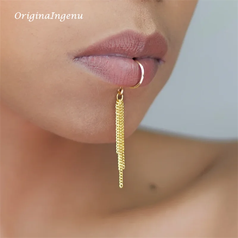 14 K Altın Dolgulu Zincir Duda - Body Jewelry Lip Ring incelemesi ve fiyatı