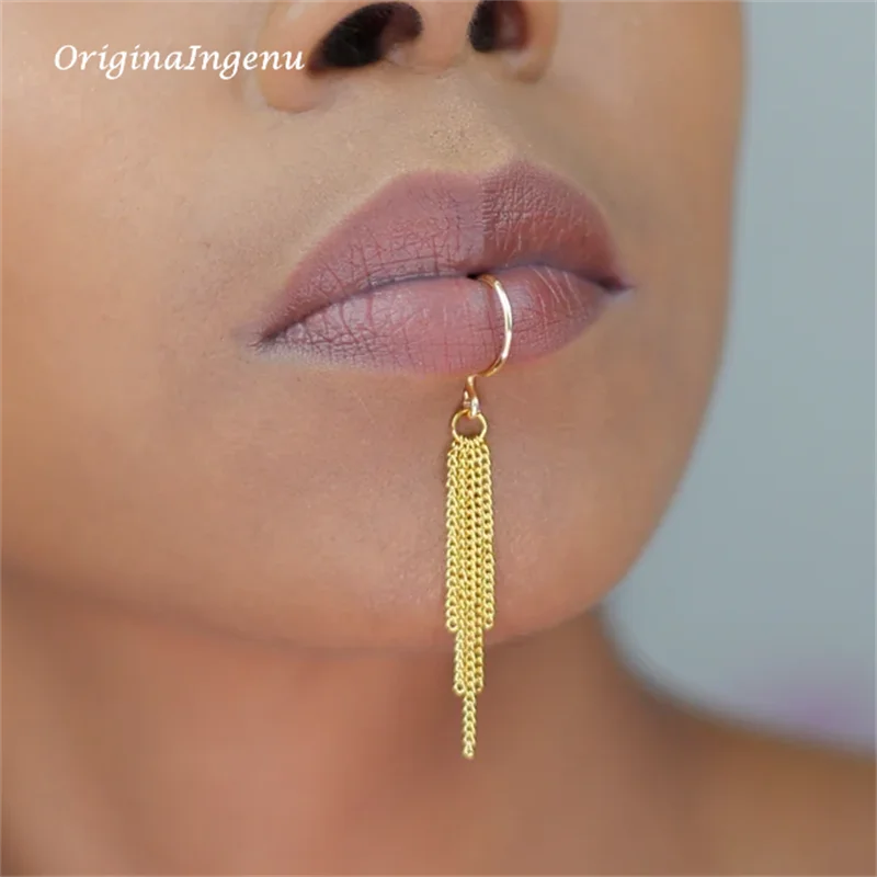 14 K Altın Dolgulu Zincir Duda - Body Jewelry Lip Ring incelemesi ve fiyatı