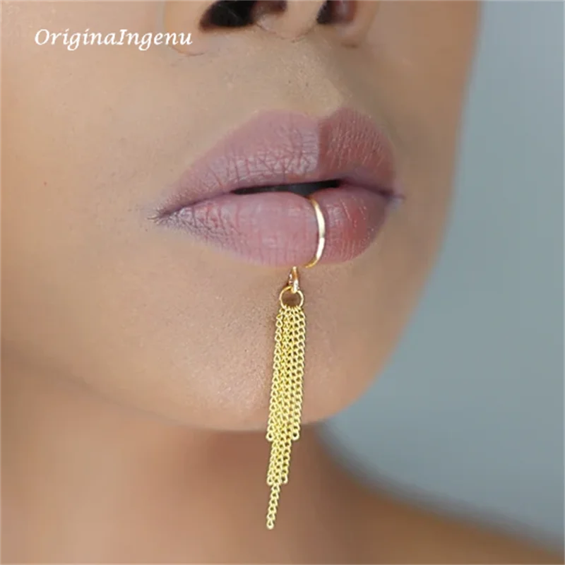 14 K Altın Dolgulu Zincir Duda - Body Jewelry Lip Ring incelemesi ve fiyatı