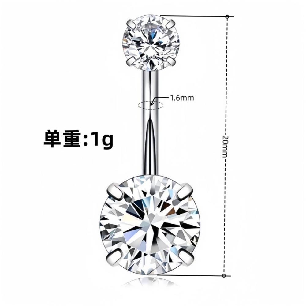 Kalp Yuvarlak Çift Kafa Zirkon - Body Jewelry Charms incelemesi ve fiyatı