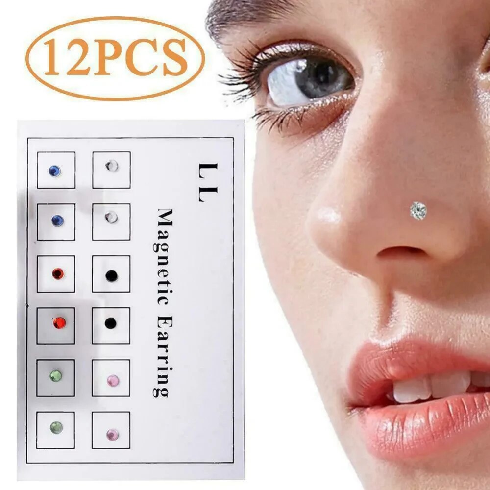 12 adet/kart sahte dolandırıcı - Body Jewelry Lip Ring incelemesi ve fiyatı