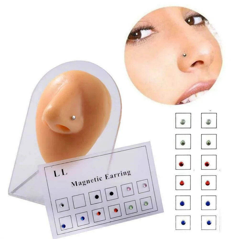 12 adet/kart sahte dolandırıcı - Body Jewelry Lip Ring incelemesi ve fiyatı