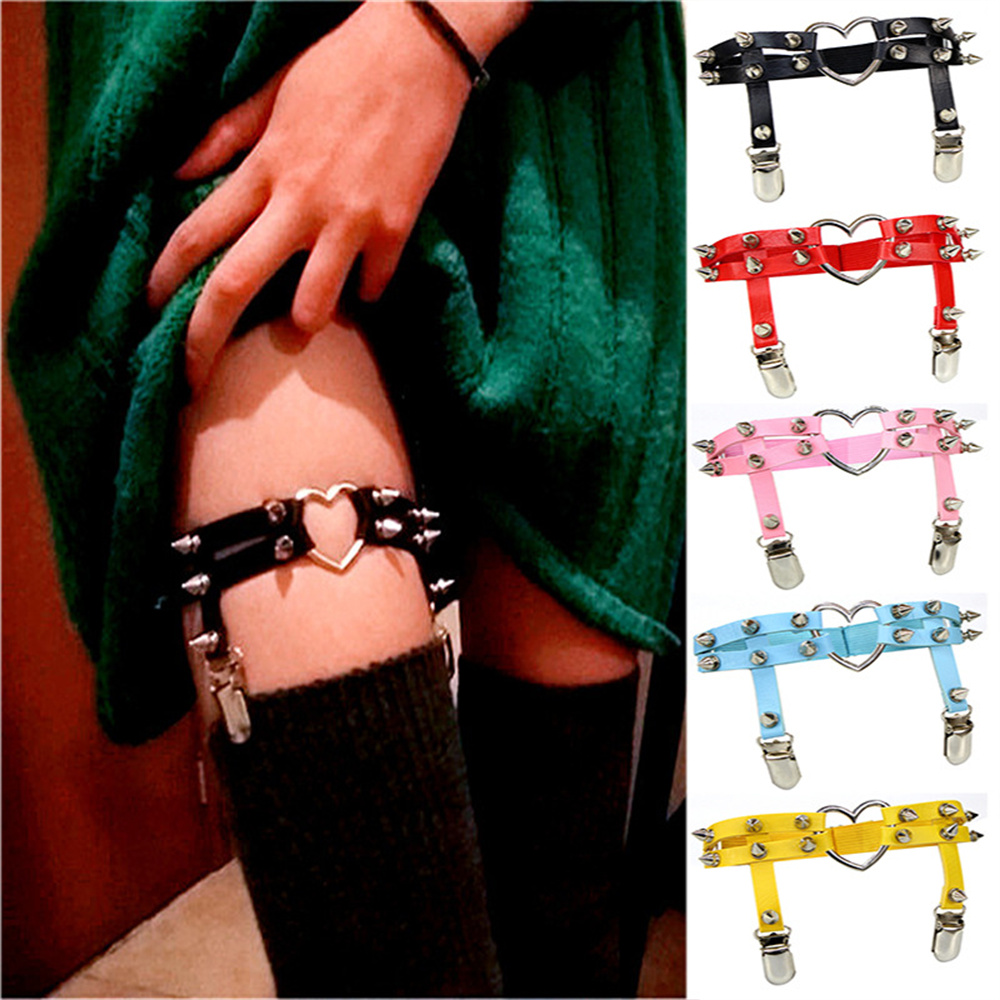 1 adet kadın Punk Goth kalp PU - Qualiti Body Jewelry incelemesi ve fiyatı