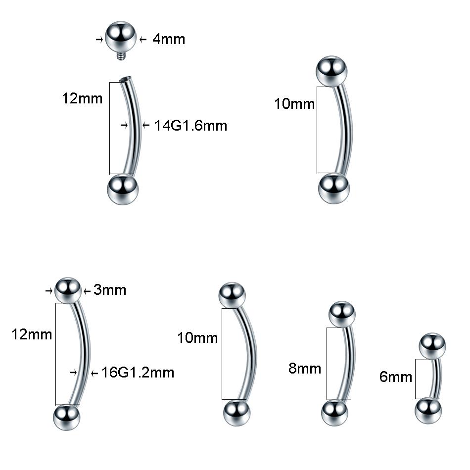 10 adet/grup G23 Titanyum Kaş  - Body Jewelry Lip Ring incelemesi ve fiyatı