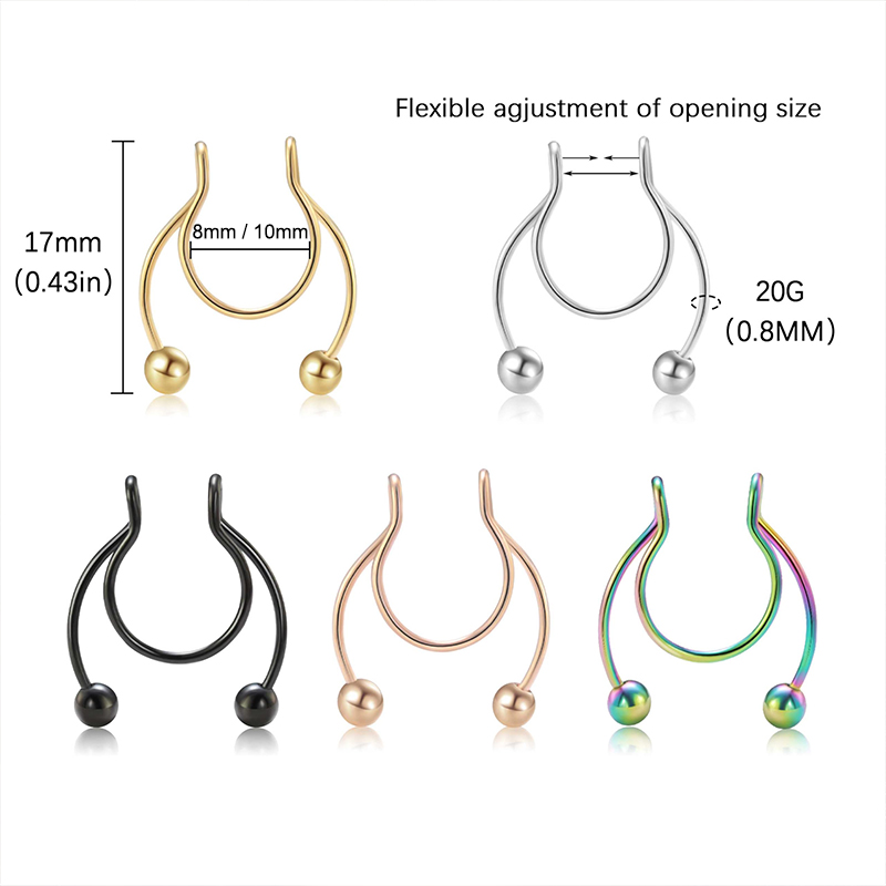 20G Sahte Burun Halkaları Klip - Body Jewelry Lip Ring incelemesi ve fiyatı
