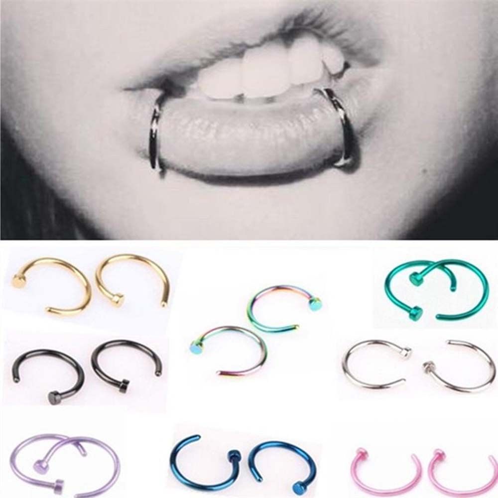 10 Adet İnce Paslanmaz Çelik K - Body Jewelry Lip Ring incelemesi ve fiyatı