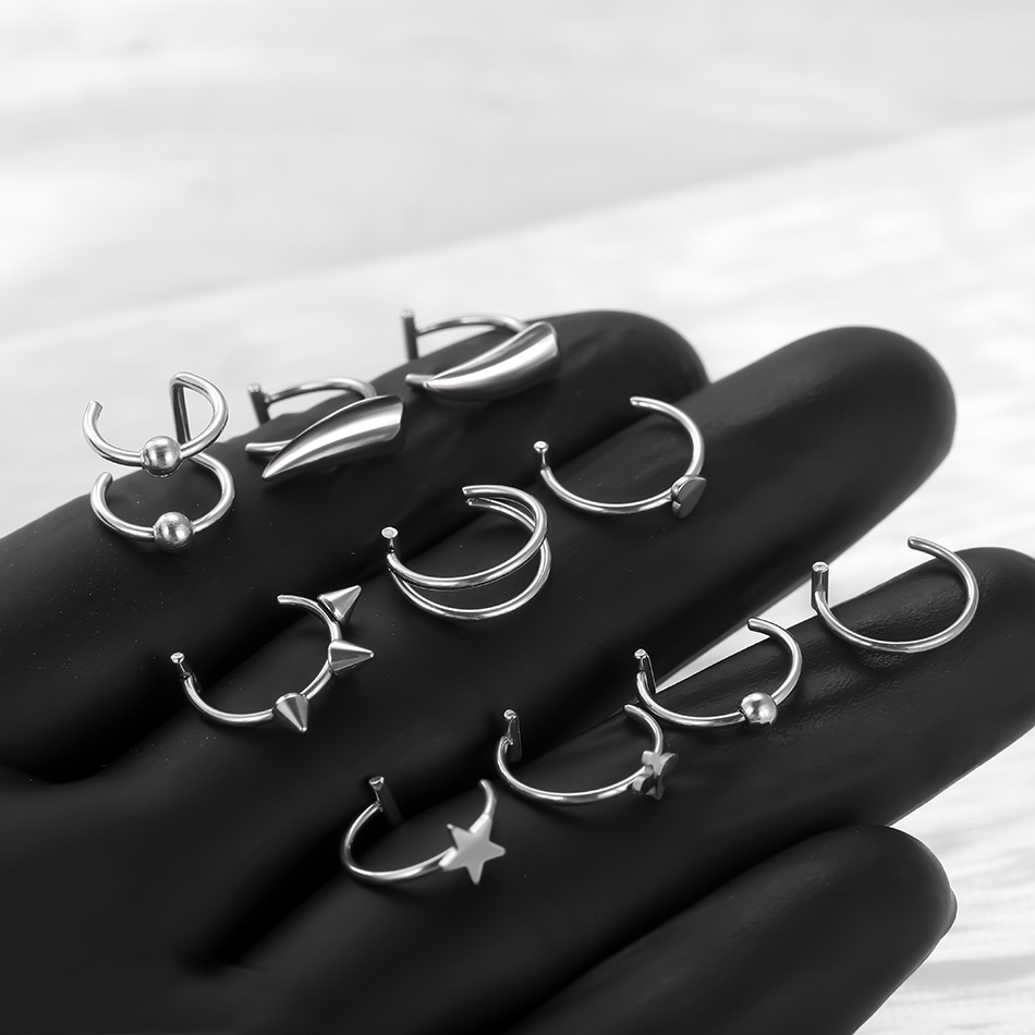 1 adet paslanmaz çelik sahte b - Body Jewelry Lip Ring incelemesi ve fiyatı