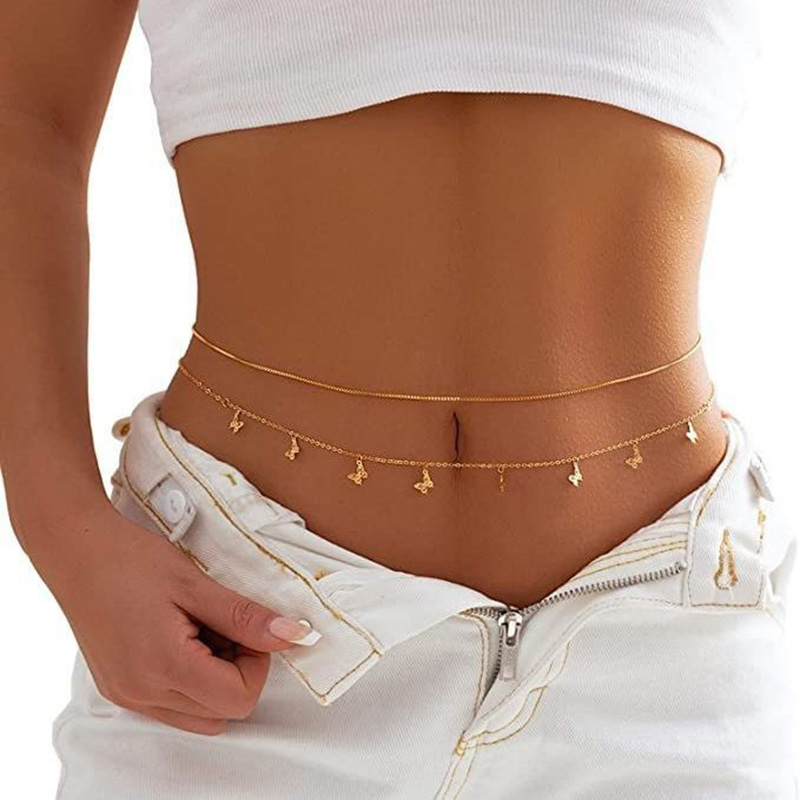 Moda basit çift katmanlı boncu - Body Jewellery incelemesi ve fiyatı