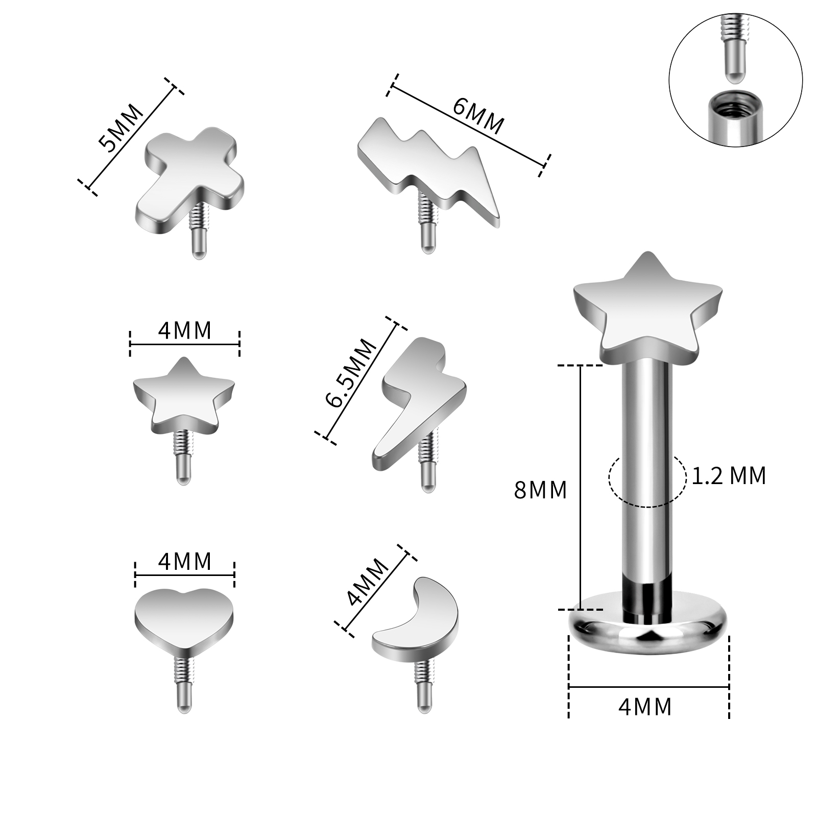 Paslanmaz çelik Gümüş Renk Kal - Body Jewelry Lip Ring incelemesi ve fiyatı